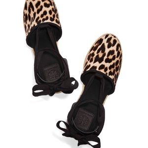Tory Burch Leopard Print Espadrilles Size 8.5